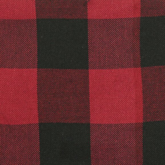 Ladies Pull Over Half Zip Front Flannel Shirt/ Red Black Plaid - Picture 3 of 6